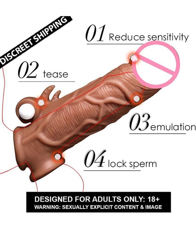 Vibrating Silicone Sleeve Extender