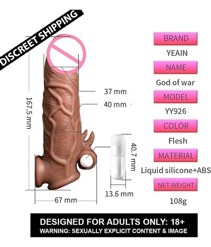 Vibrating Silicone Sleeve Extender